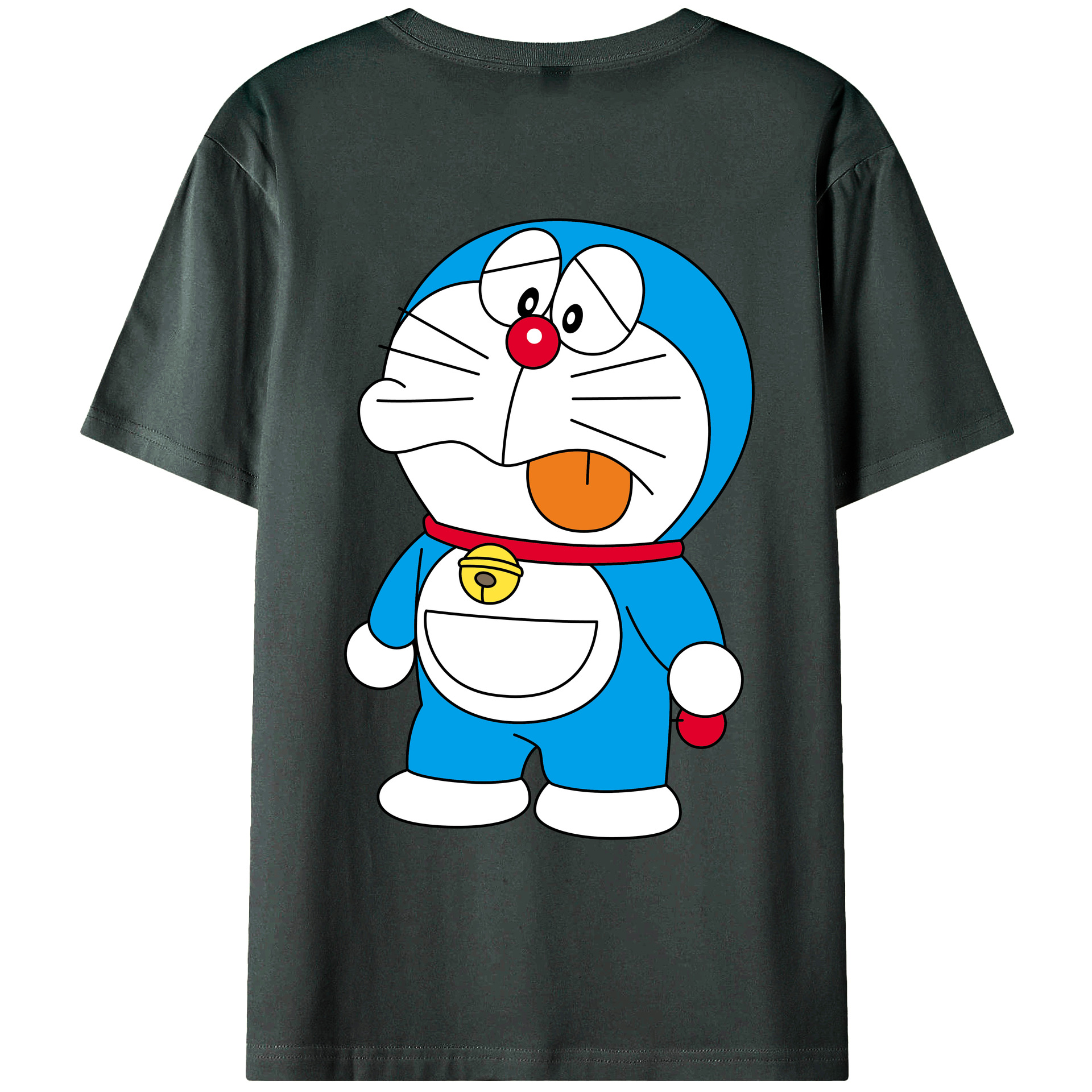 （画像用） ドラえもん Doraemon 綿100％ メンズ半袖Tシャツ（バックプリント） 通気性